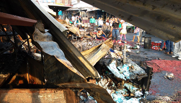 incendio en mercado central