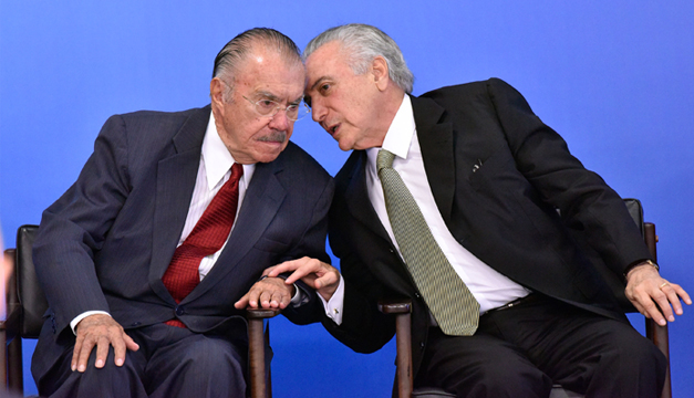 Fotografía: De izquierda a derecha, Michel Temer junto a José Sarney. Agencia EFE .