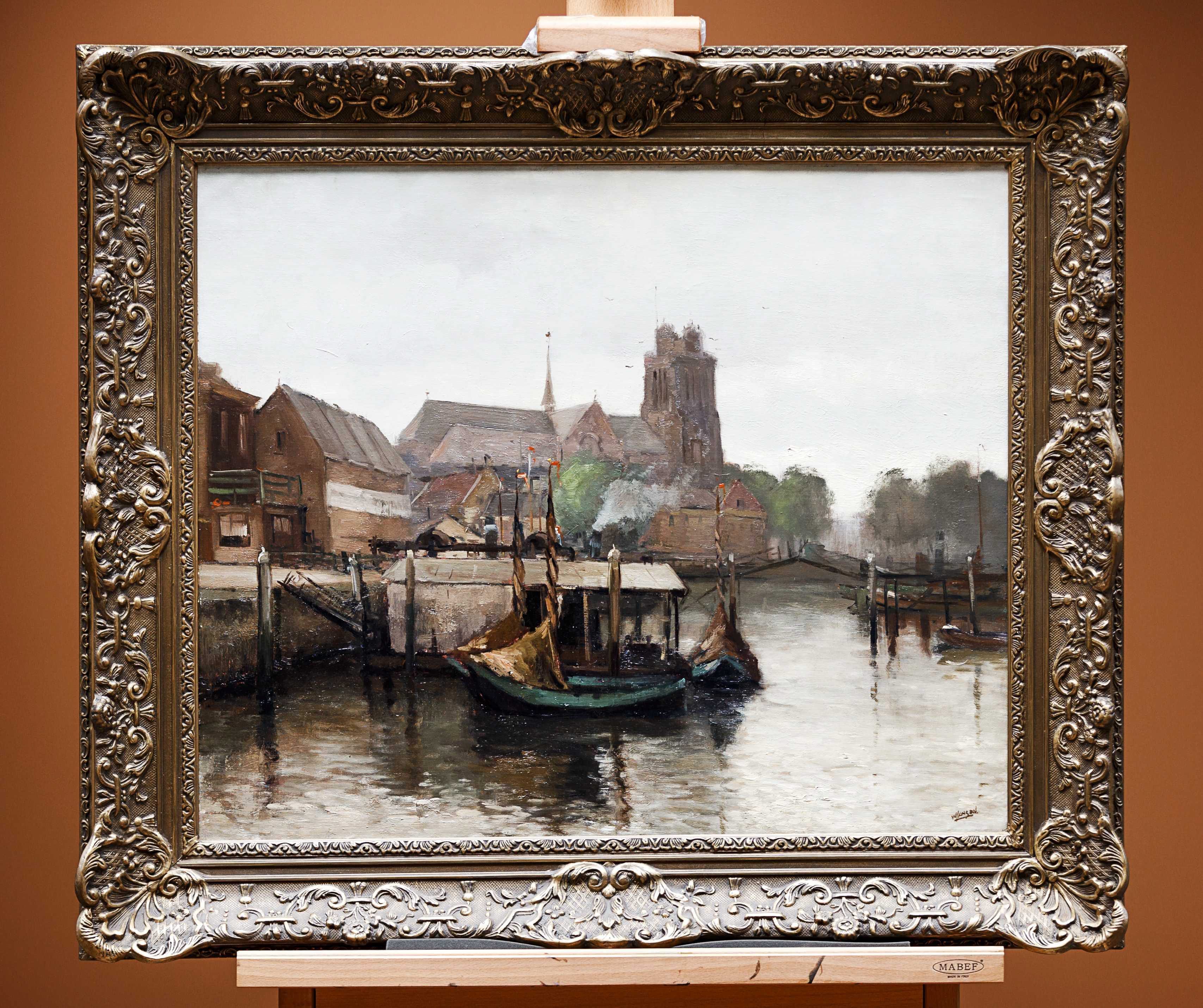 HOL02 DORDRECHT (HOLANDA) 12/07/2016.- El cuadro del artista Wim Jansen que representa el Grote Kerk (Iglesia) de Dordrecht, en exhibición en el Museo de Dordecht, en Holanda, hoy, 12 de julio de 2016. La obra aparece en un vídeo musical de la artista estadounidense Beyoncé. EFE/Remko De Waal