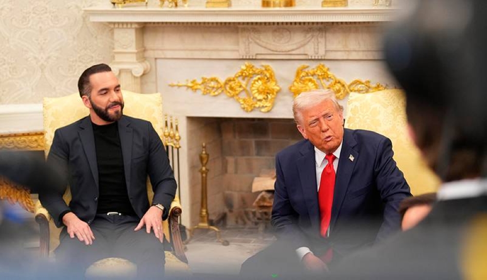 Tras la recepción, Trump y Bukele se reunieron en la oficina Oval de la Casa Blanca. // Secretaría de Prensa de la Presidencia. 