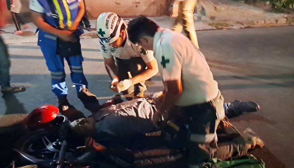 Cruz Verde reportó una persona atropellada en la carretera a San Pedro Perulapán. /Cruz Verde