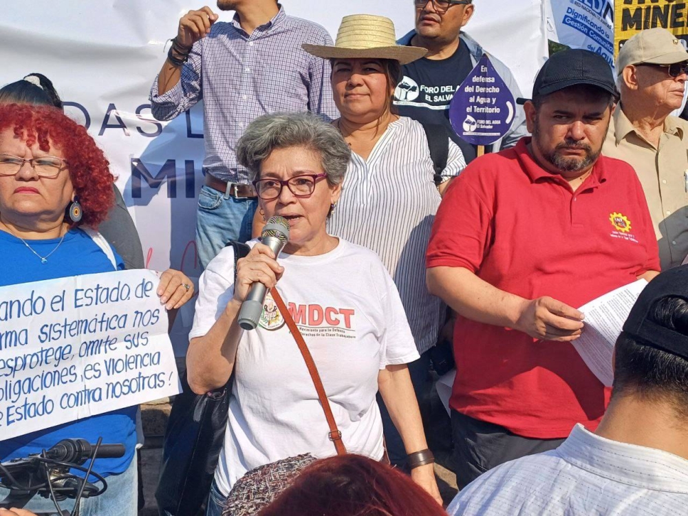 Idalia Zúniga, sindicalista, aseguró que al menos 445 líderes sindicales fueron despedidos/ Foto Francisco Valle.
