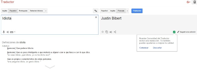 Error de google translate