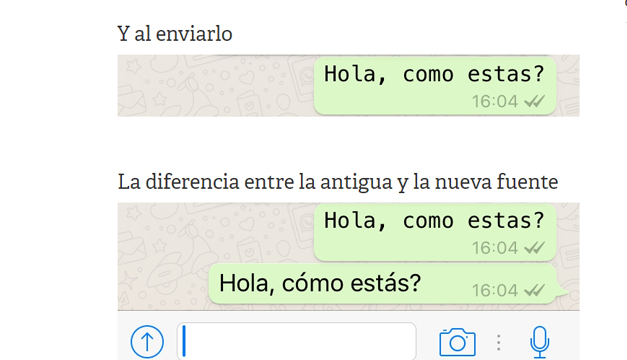 Nuevo y antiguo cambio de letra