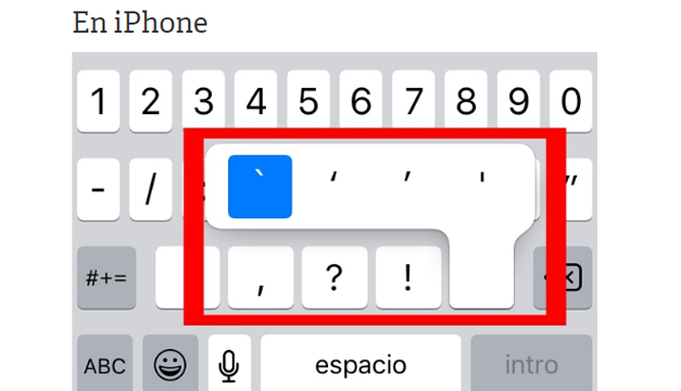 iPhone-Cambio de letra