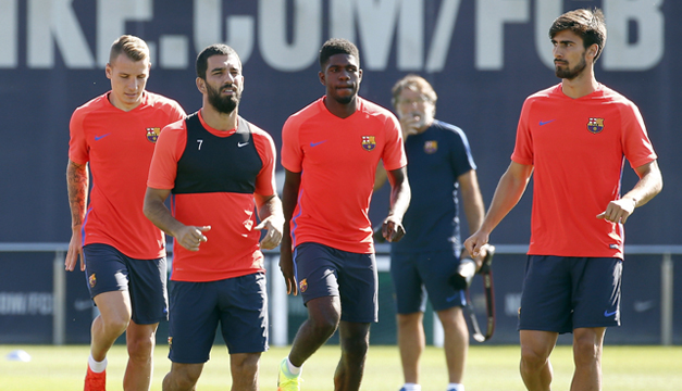 Andre-Gomes-Samuel-Umtiti,-Lucas-Digne-Arda-Turan