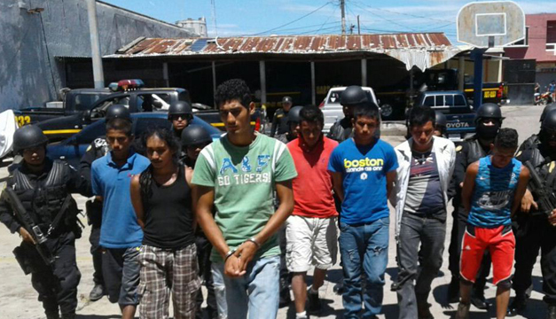 Integrantes de la banda. Fotografía: PNC Guatemala.