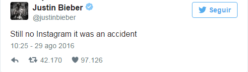 Mensaje de Justin Bieber